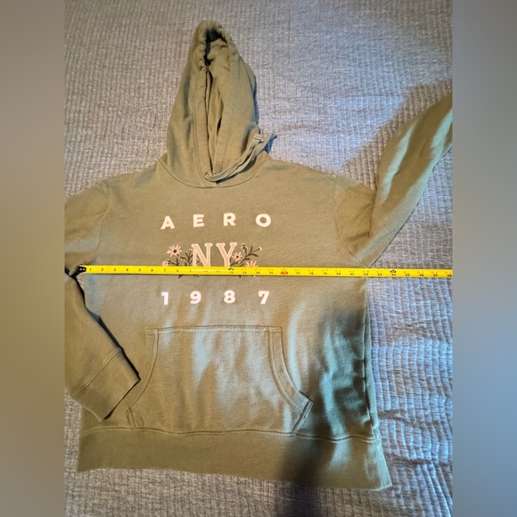 Aeropostale Green Sweater with Vintage Graphics Size L - Picture 8 of 13